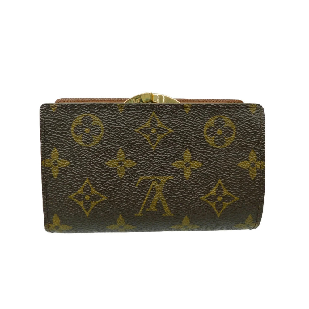 Louis Vuitton Portefeuille Viennois Wallet Monogram Closure Bi Clasp fold Brown